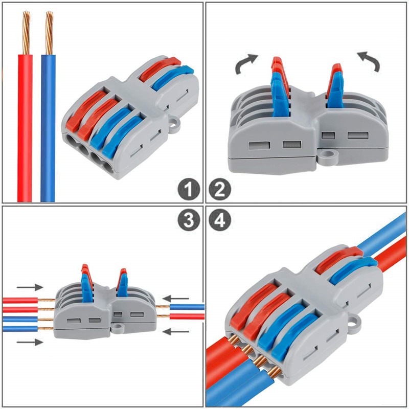 5/10pcs/lot SPL-42/62 Miniature Fast Wire Connector Universal Wiring Cable Connector Push In Connector Terminal Block Wire Connectors