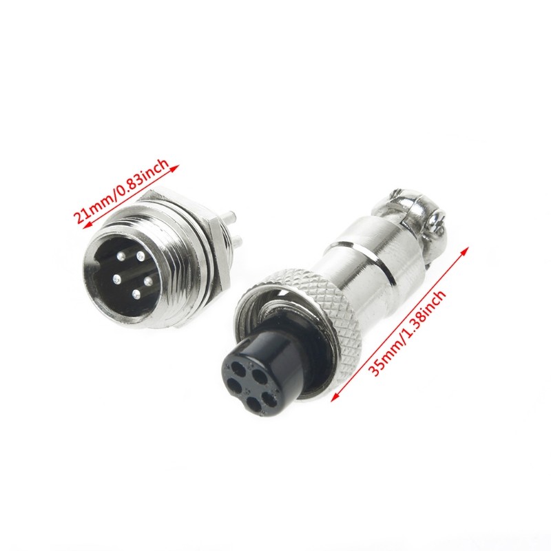 Aviation Plug Male and Female Wire Panel Metal Connector 12mm 2/3/4/5/6 Pin GX12 New