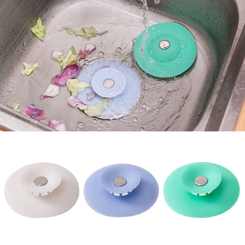 Silicone Floor Drain Hair Catcher Kitchen Sink Drain Plugs Strainers Bathroom Stopper Drain Plug 10x10.5cm