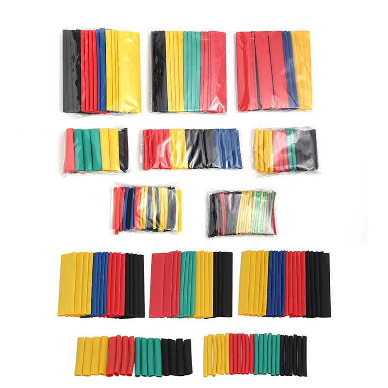164pcs 328pcs Lot 8 Sizes Heat Shrink Tube Shrinkable Assorted Polyolefin Insulation Sleeving Heat Shrink Tubing Wire Cable