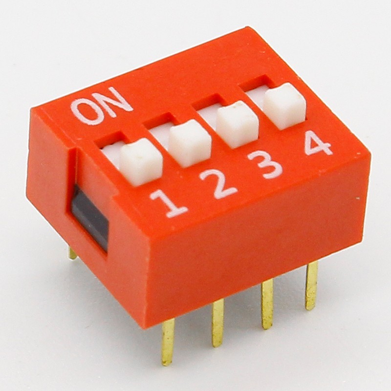 35pcs/lot Dip Switch Kit In Box 1 2 3 4 5 6 8 Way 2.54mm Toggle Switch Red Snap Switches All 5pcs Combination Set