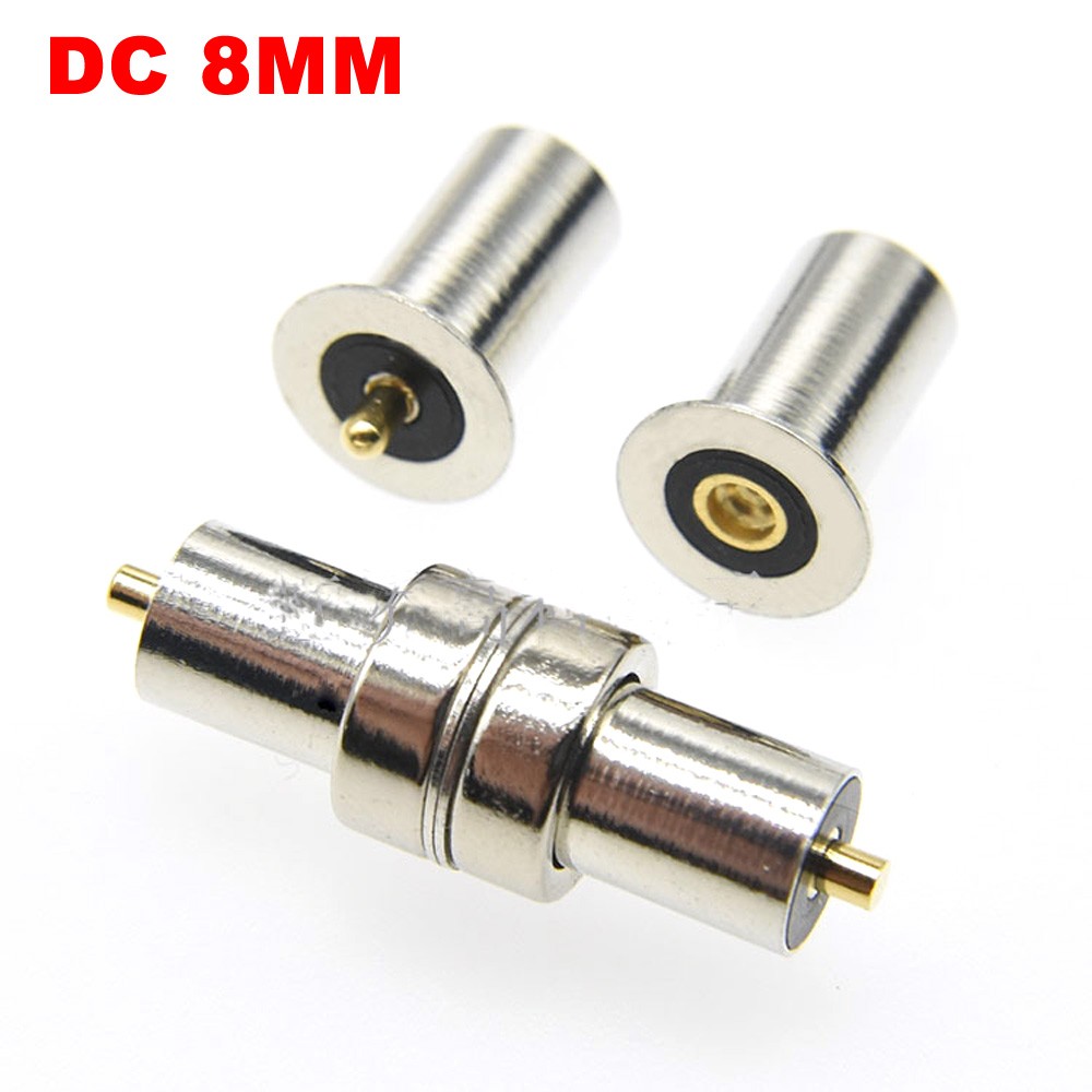 2PIN 8mm Water Proof High Current Fast Charge Spring Load DC Magnetic Connector Pogopin Charge Power Probe Soldering Wire Type