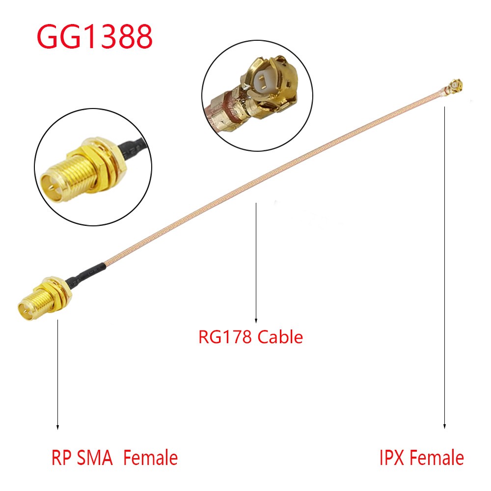 10pcs SMA to IPEX RG178 Cable SMA Male to uFL/u.FL/IPX/IPEX-1 Female Charger RF Coaxial Pigtail WIFI Antenna Extension Cable