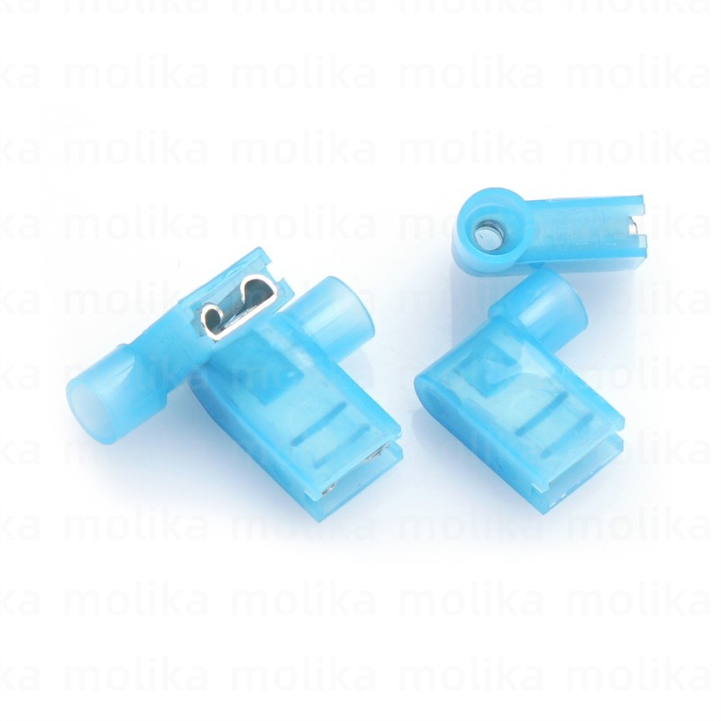 30/50/100PCS Nylon Flag Female Terminal Insulated 6.3mm Female Flag Spade Wire Connector Quick Crimp Wire Connector Terminal