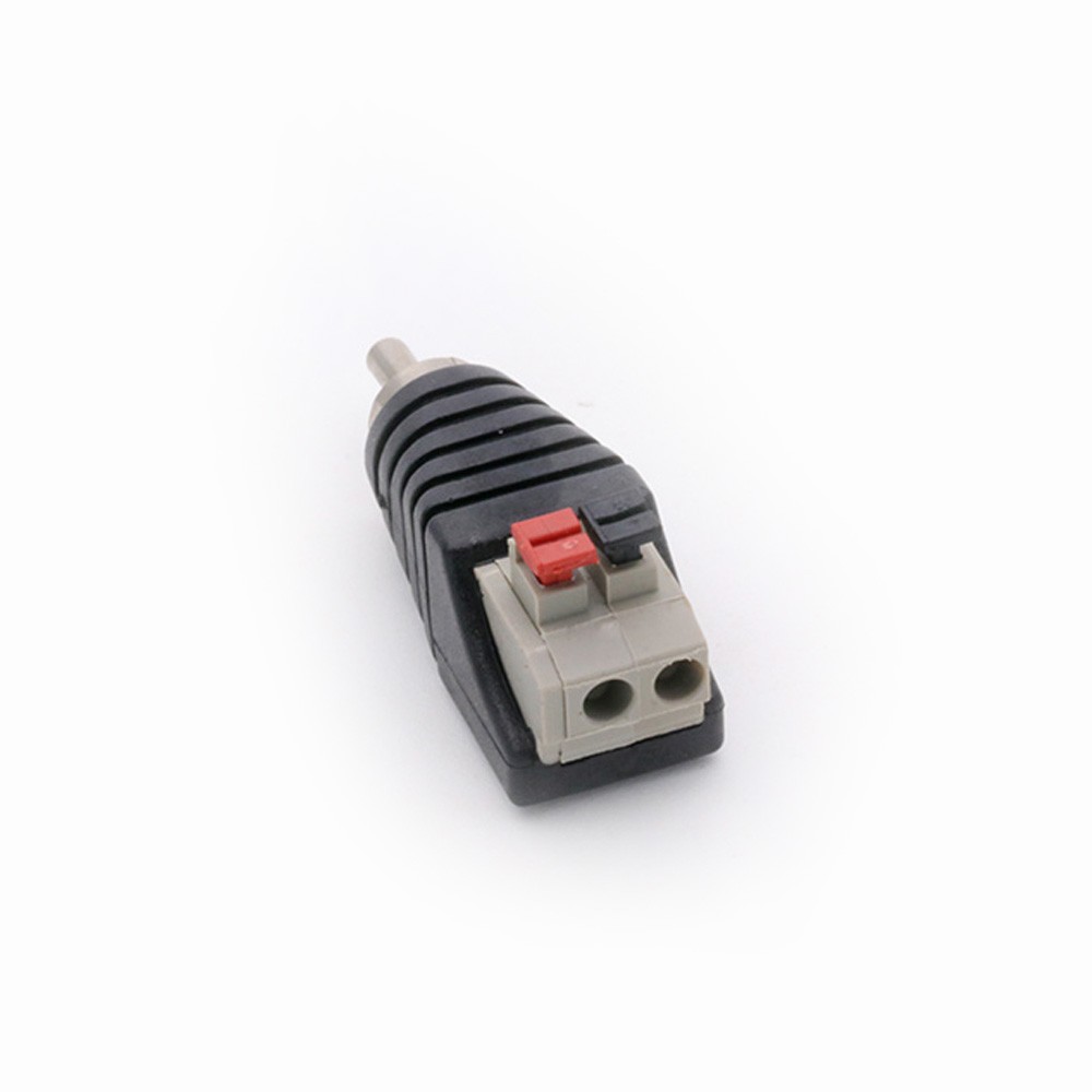 10pcs Video AV Balun RCA Male to AV Screw Terminal Stereo Jack 3.5mm Male 4 Pin Terminal Block Plug Connector