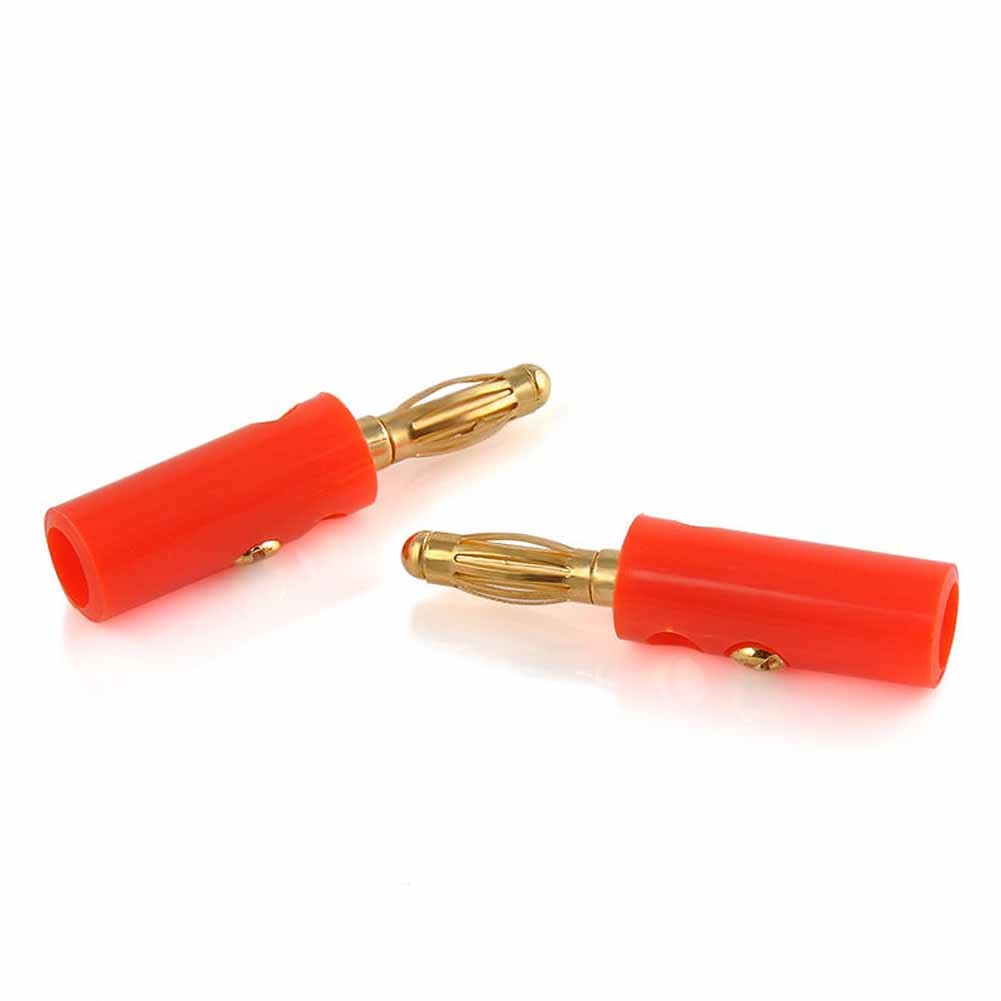 4mm Gold Plated Anti-slip Soft Rubber Safety Soldering Terminal Free Replacement Parts Lantern Thread Connector Banana Plug