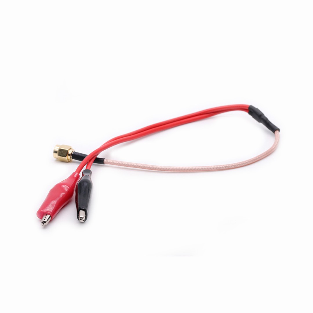 10pcs RG316 RF Coaxial Cable SMA Male Plug to Dual Alligator Clip Red and Black Tester Lead Wire Connector 50cm