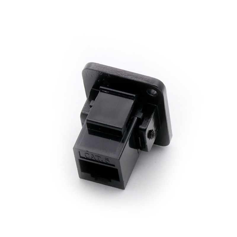 10pcs/lot RJ45 D-Type Socket Network Connector CAT6 Female Ethernet Connector Sockets Panel Mount