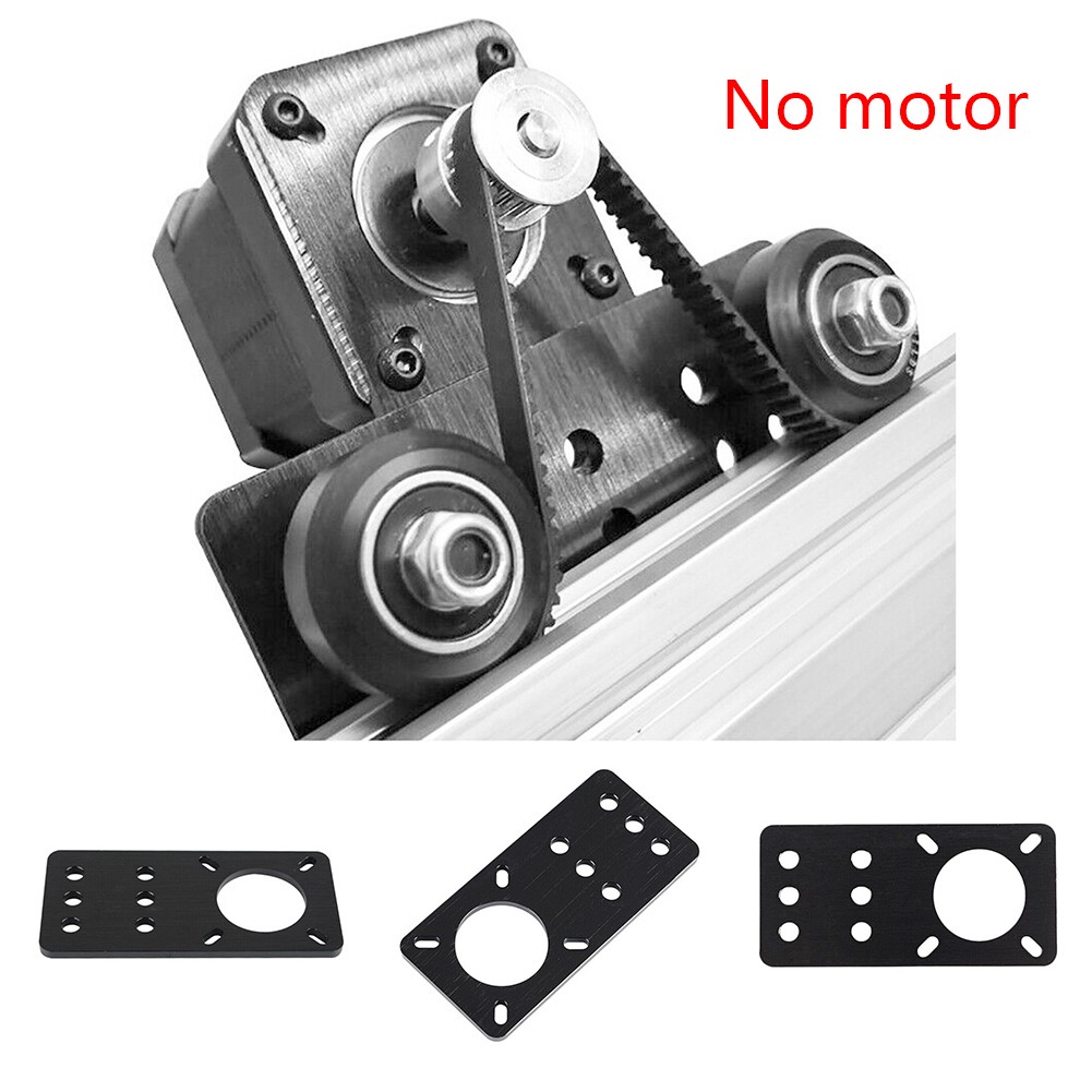 Static Durable Stepper Aluminum Alloy Desk V Slot Black CNC Machine Universal Motor Mount Plate Bracket for Openbuilds NEMA17