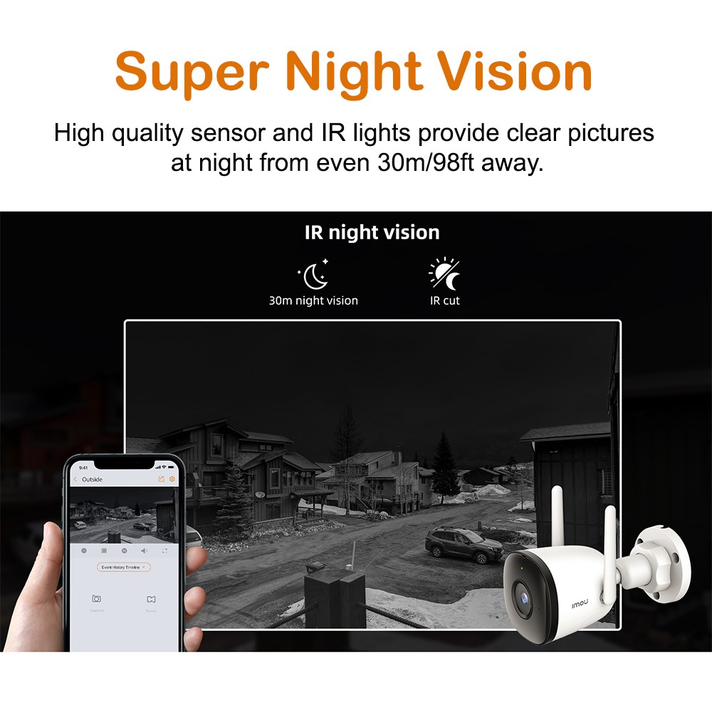 Dahua Emu Camera 4MP 2MP 2MP Camera WiFi Auto Tracking Weatherproof AI Human Detection Outdoor Surveillance ip camera