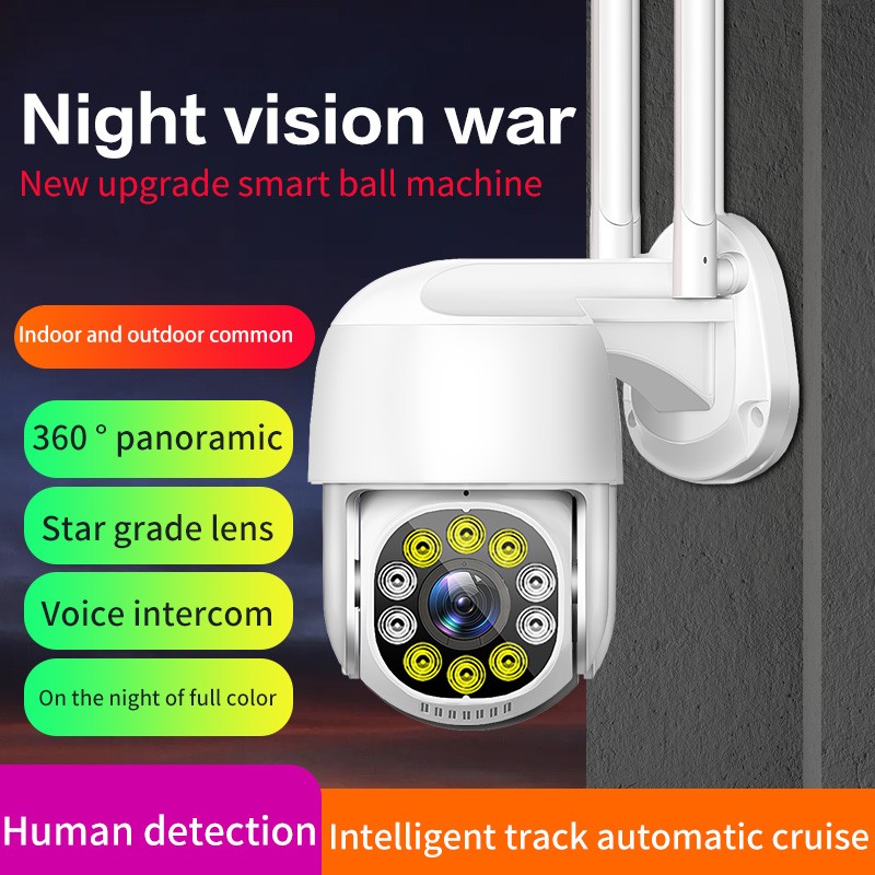 IP Camera 5G WiFi PTZ Outdoor AI Human Detection Mini Camera H.264 P2P Audio CCTV Surveillance Camera Night Vision Security Version