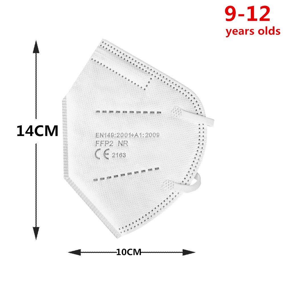 9-12 سنة mascarillas fpp2 niños الأطفال FFP2 قناع قابلة لإعادة الاستخدام Ce وافق KN95 أقنعة 5 طبقات FFP 2 قناع حماية الأمن