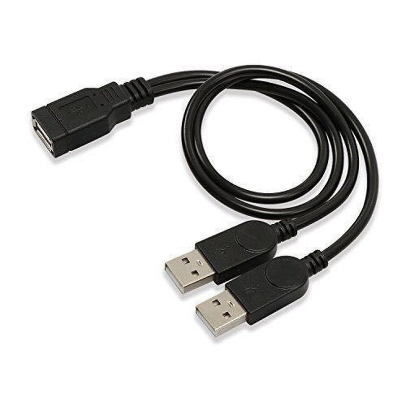 2.0 single USB female, two male data charging cable one to two charging cable 1 minute 2USB data cable 30cm