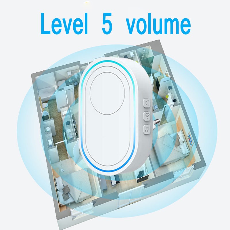 Wireless Doorbell Tuya App Intelligent Home Welcome Doorbell Waterproof Button LED Light 433MHz Security Alarm Smart Door Bell