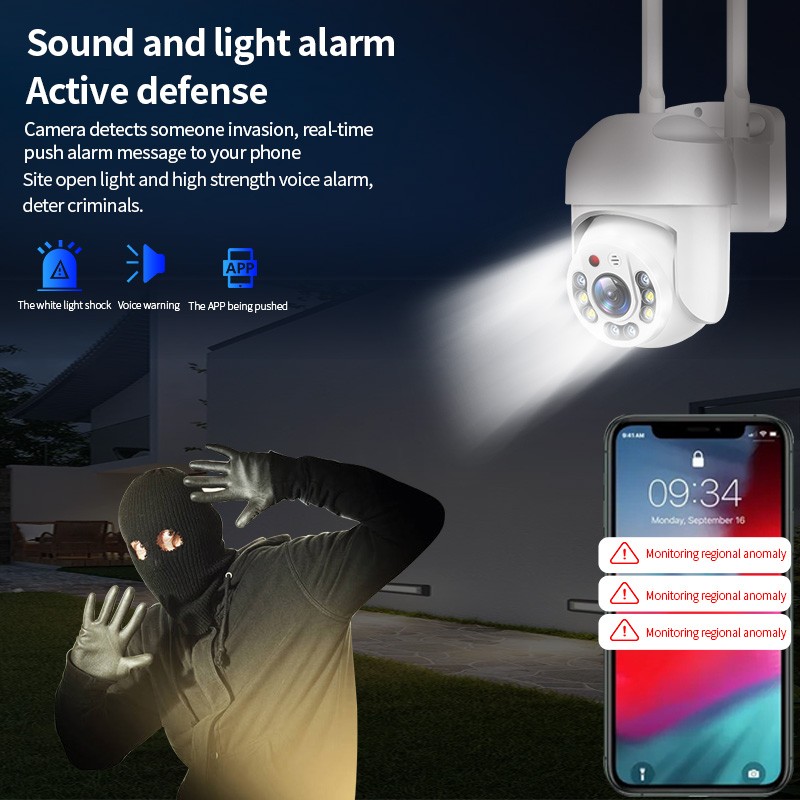 5G IP Camera WiFi PTZ 2MP Outdoor AI Human Detection Mini Camera H.264 P2P Audio Security Surveillance CCTV TUYA Night Version