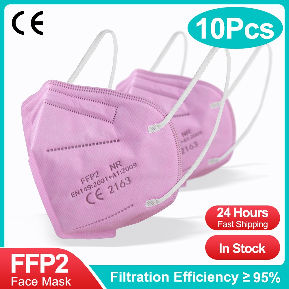 9 ألوان FFP2 Mascarillas KN95 أقنعة الوجه للكبار 5 طبقات سلامة الغبار التنفس FFP2 قناع الكبار الأسود FPP2 KN95 قناع الوجه CE