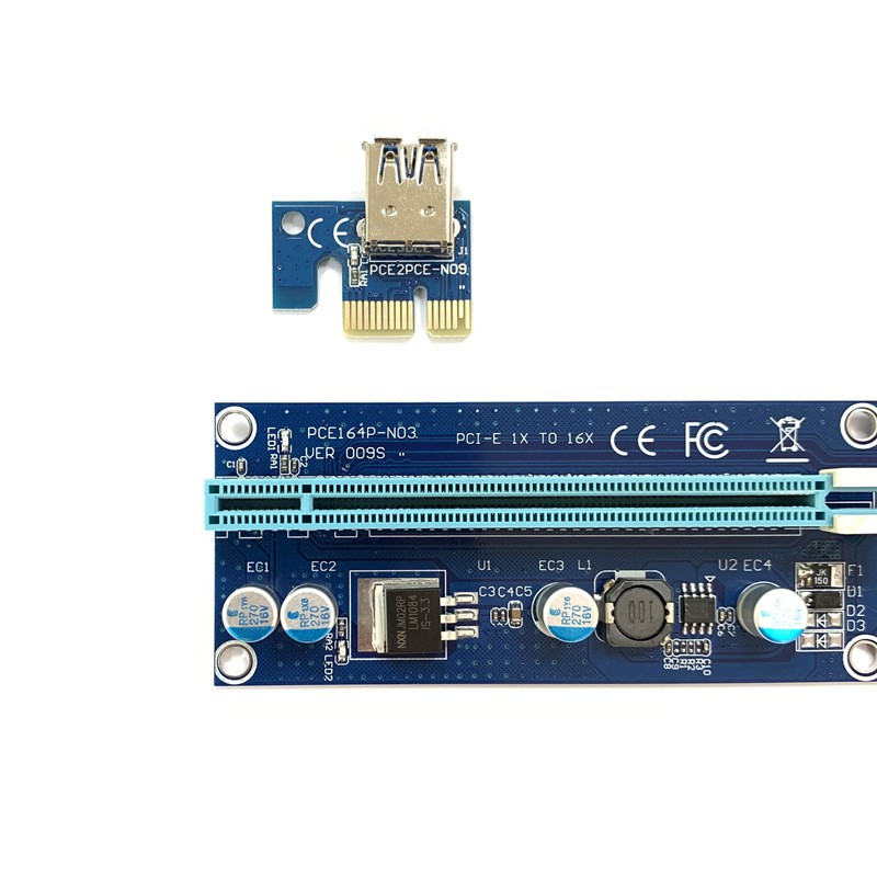 VER008C بطاقة الناهض USB3.0 PCI PCIE PCI-E 1X إلى 16X موسع أحدث 60 سنتيمتر 008C الناهض محول مع LED للتعدين GPU التعدين