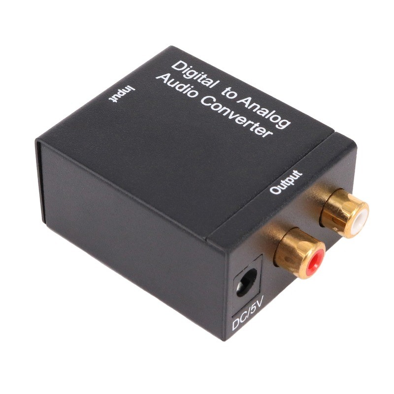 Digital to Analog Audio Converter Digital Toslink Coaxial Fiber Signal to Analog Audio Converter