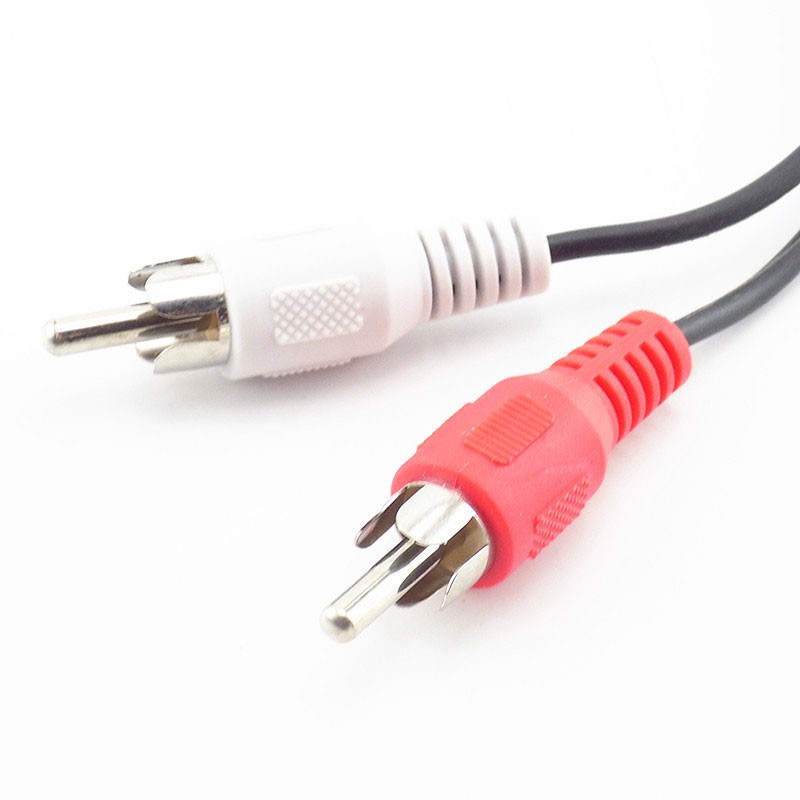 NEWCE 3.5mm RCA Female Connector Jack Stereo Cable Y Plug to 2 RCA Male Adapter 3.5 Audio aux Jack Connector to Headphone musi