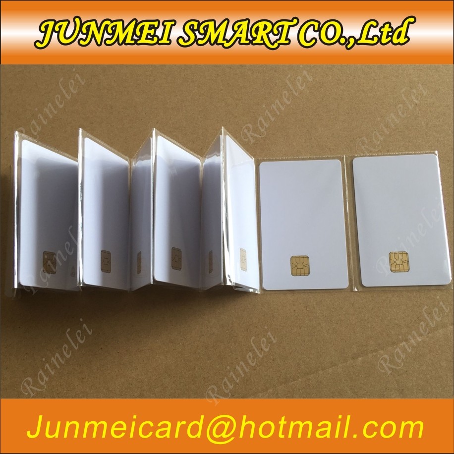 SLE 4428 Contact IC Chip Big - White PVC Smart Card 30mil Glossy Card Blank Contact Card