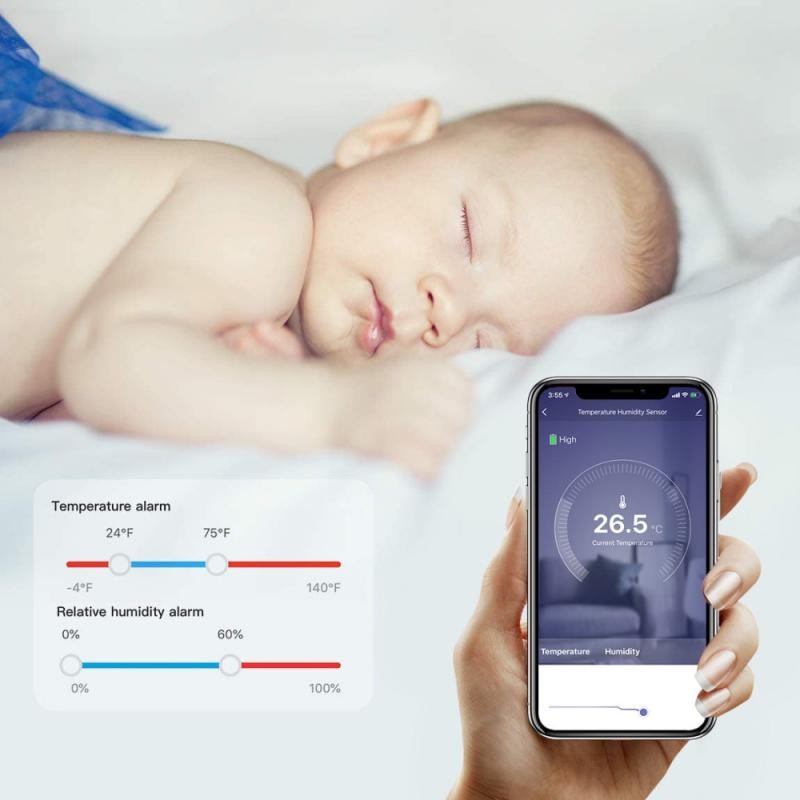 Tuya WiFi Temperature Humidity Sensor with LCD Display Hygrometer Indoor Thermometer Tuya Smart Home Alexa Google Assistant