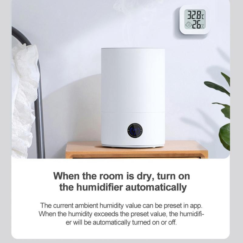 Tuya Zigbee Temperature Humidity Sensor Tuya Smart Life App Remote Voice Control LCD Display Works with Alexa Google Home