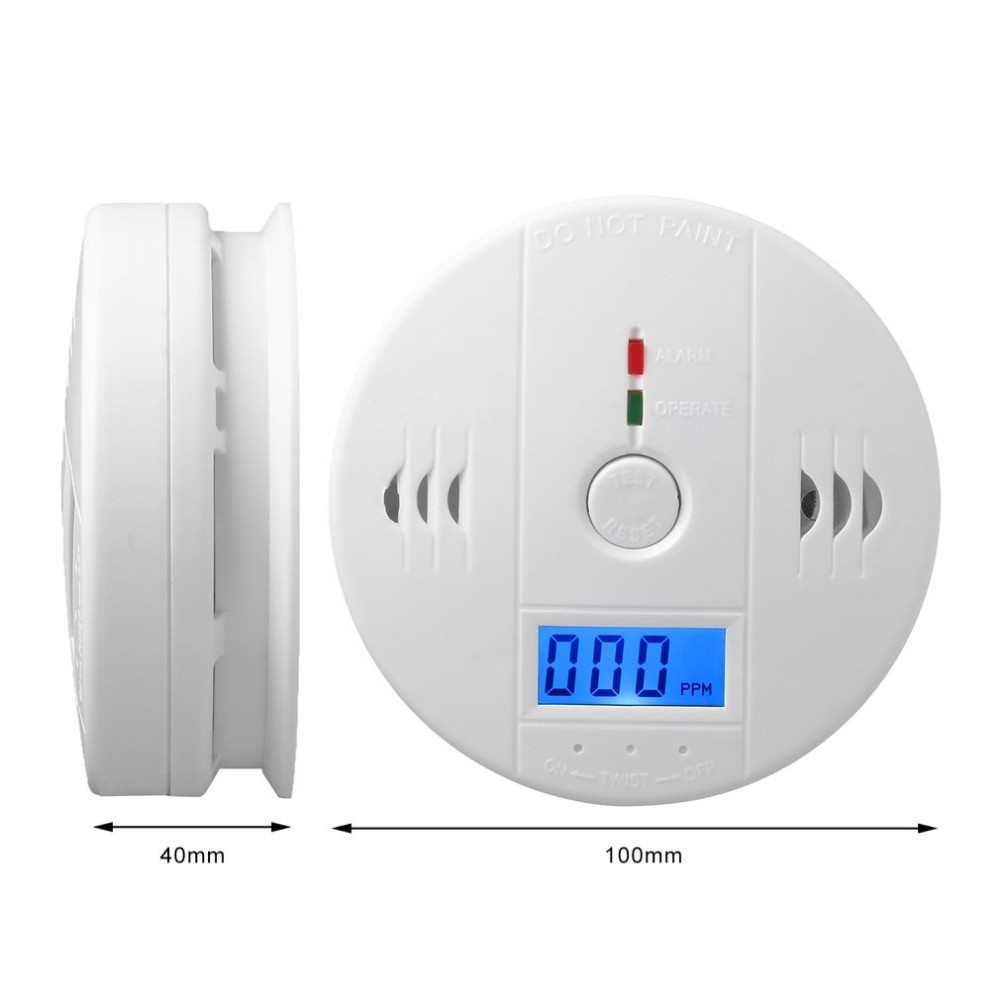 Home CO2 Sensor Wireless Sensor CO Carbon Monoxide Poisoning Smoke Gas Sensor Warning Alarm Detector LCD Indicator