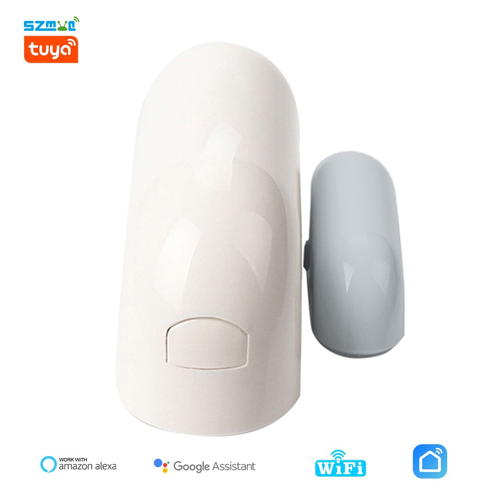 Tuya WiFi Door Window Sensor Detector Wireless Alexa Google Voice Command Check Open/Closed Status Smart Life APP Remote Control