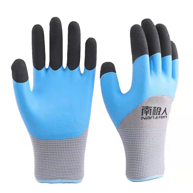 12 Pairs General Foam Water-Proof Latex Rubber Work Gloves Coated, Abrasion, Grip And Knitted Quality, Anti-Slip Palm