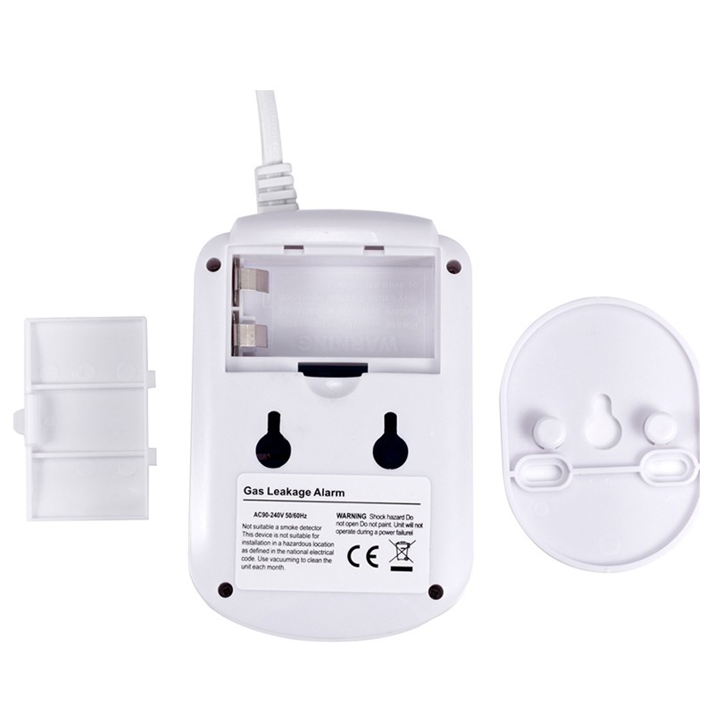 Standalone Carbon Monoxide Gas Detector Gas Detector Gas Alarm Sensor Methane Propane Gas Leak Detector EU Plug LCD Security