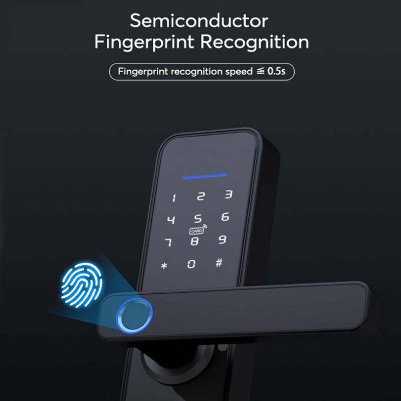 Tuya APP Fingerprint Lock, Electronic Fechadura WiFi Smart Door Lock Security Home Hotel Digital Door Lock Password,RFID Card