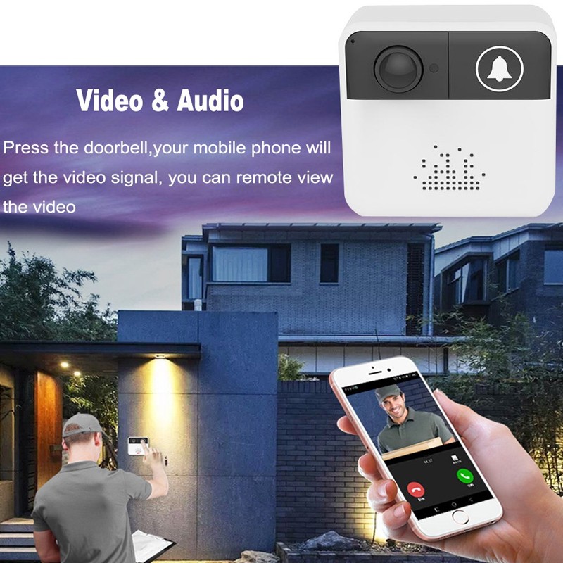 HD Smart WIFI Doorbell Walkie Talkie Two-way Audio Wireless Security Camera Apartment Home Security Doorbell Camera