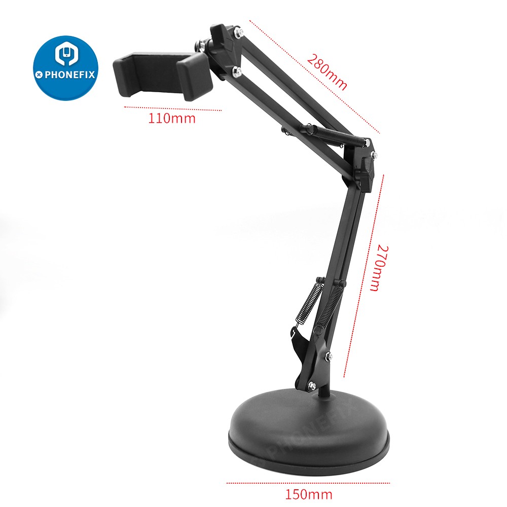 Industrial Overhead Camera Phone Video Stand Desktop Scissor Arm Stand for Video Recording Live Broadcast Studio Shooting