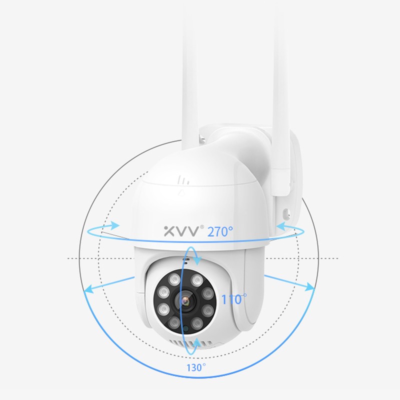 Xiaovv Outdoor PTZ Camera 2K-P1 IP Camera Indoor WiFi Monitor Night Vision Smart Home Security Video Smart Home Surveillance