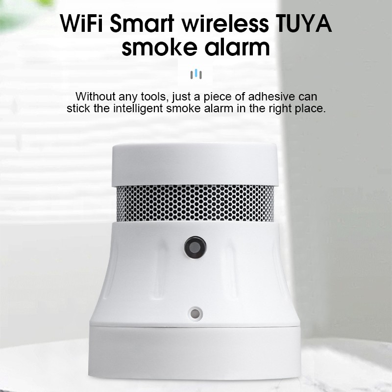 Aubess Tuya Zigbee WiFi Fire Alarm Smart Smoke Detector System Home Safety Smoke Sensors Smart Life App Control Works with Alexa