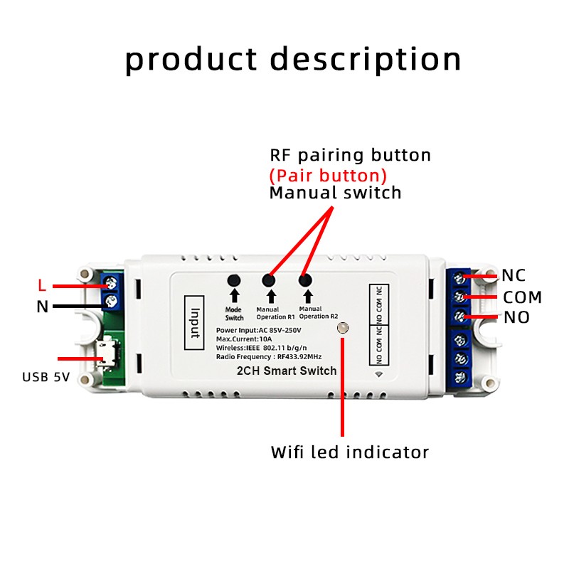 Ewelink garage door sensor opener controller wifi switch support amazon alexa google smart home app