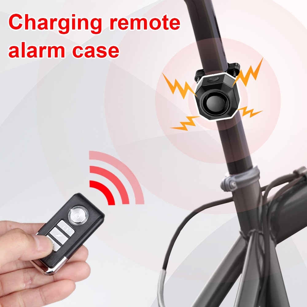 Waterproof Bike Alarm USB Charging Motorcycle Electric Car Anti-lost Wireless Remote Control Vibration Alarm Detector