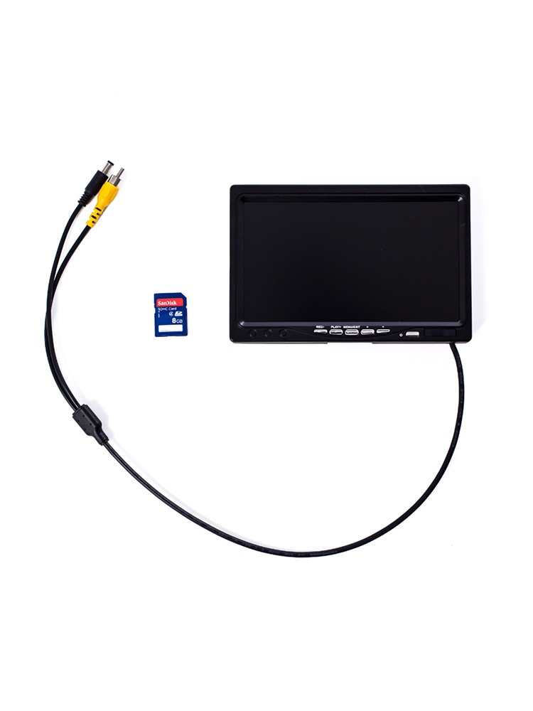 7 inch TFT LCD Monitor Display with DVR Video Recording Function 8GB SD Card Fit Underwater Camera Industrial Endoscope WP70 WP71