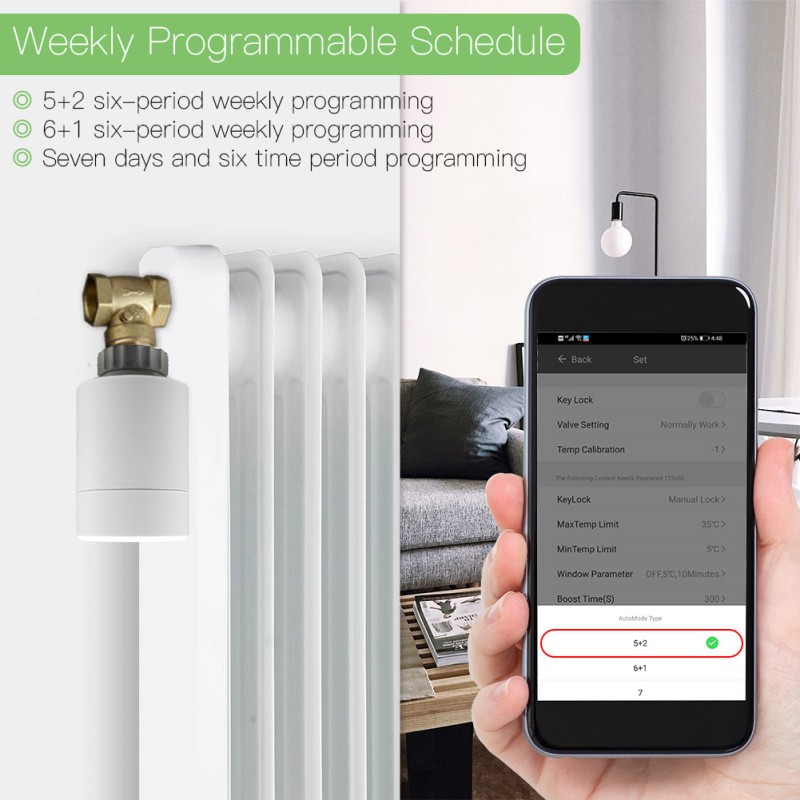 Tuya ZigBee 3.0 Smart Radiator Engine Programmable Thermal Radiator Valve Temperature Controller 2MQTT Setup with Alexa