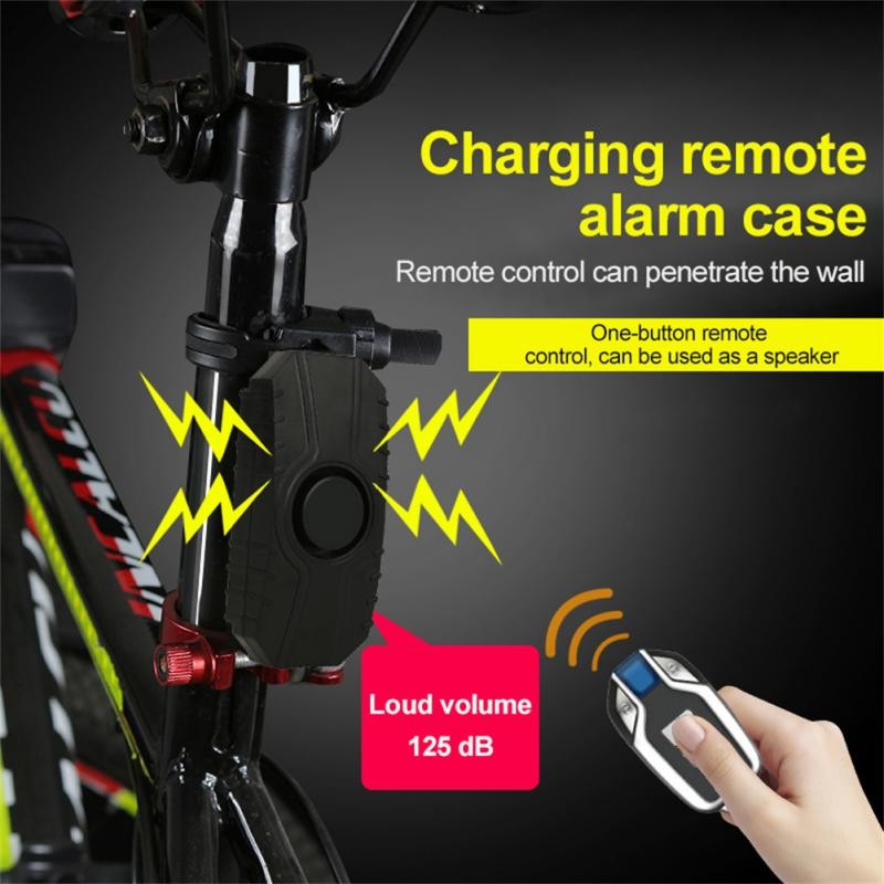 Aubess Remote Control Bike Alarm Waterproof Motorcycle Electric Bicycle Security 113dB Anti-lost Vibration Warning Alarm Sensor