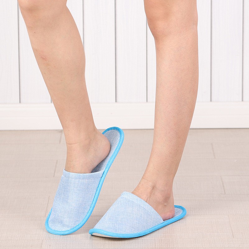 Thick linen disposable slippers, comfortable and breathable shoes, for home, hotel, hospital, summer necessities