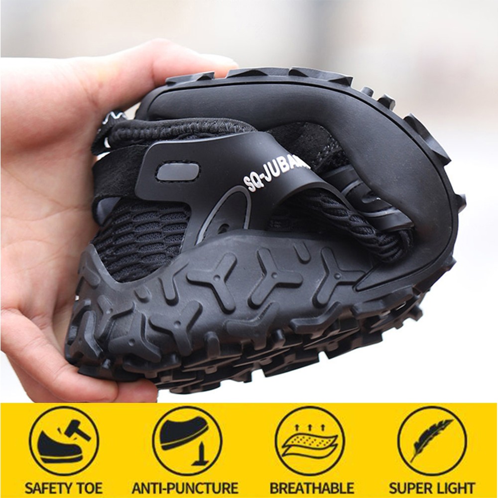 All seasons anti-smashing steel cover men's safety shoes fashion casual wear breathable safety protective work shoes