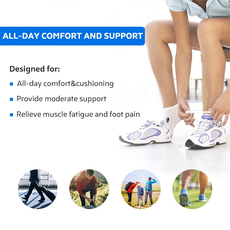 3ANGNI Orthotic Shoe Insoles Arch Support Heel Cushion for Plantar Fasciitis Full Length Orthotic Insoles Relief Foot Pain