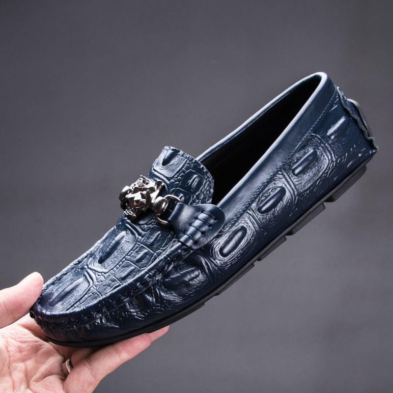 2021 shoes man 100% genuine leather man flat shoes loafers slip on flat shoes moccasins man driving shoes