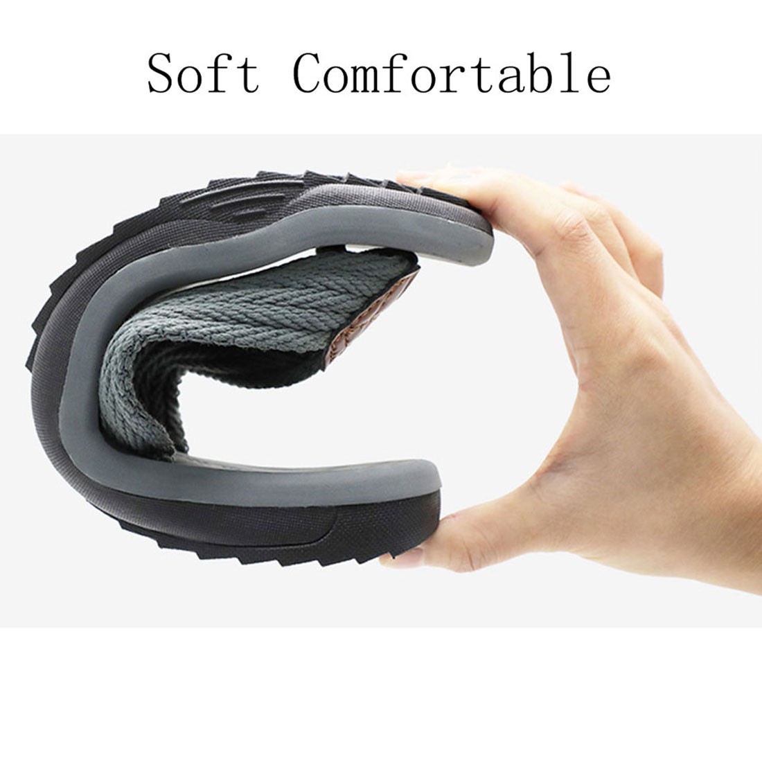 Summer Men Flip Flops Massage Insoles Skid Protective Good Quality Double Sole Soft Comfortable Shoes Large Size Male Shoes Hot Sale