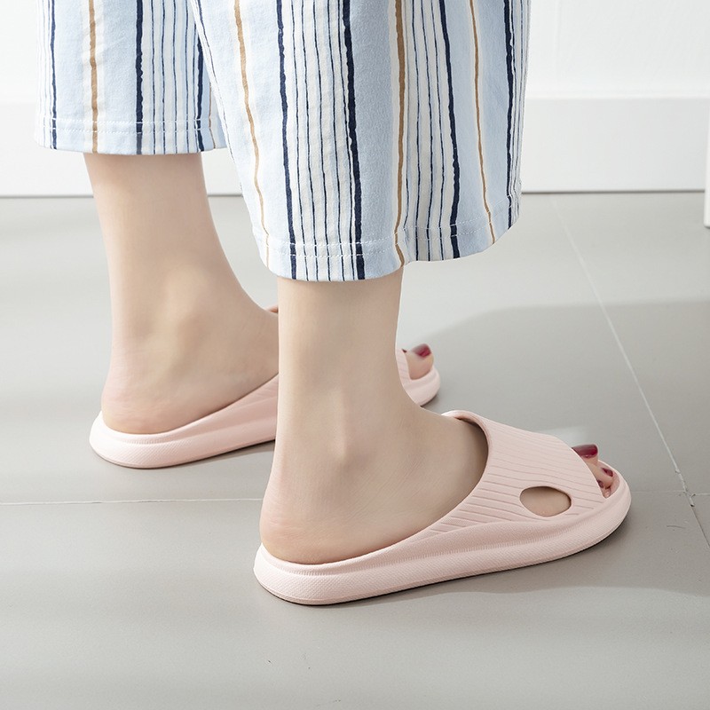 Home Soft-soled Slippers Women Summer Bathing Non-slip Soft Sandals Couple Noise Reduction Wear-resistant Flip Flops Female Shoes