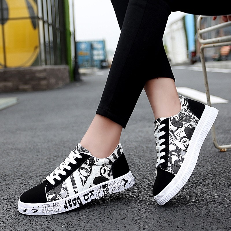 Women Sneakers Vulcanized Shoes Summer 2022 Trendy Flat Shoes Plus Size Fashion Color Matching Couple Shoes Zapatillas Mujer