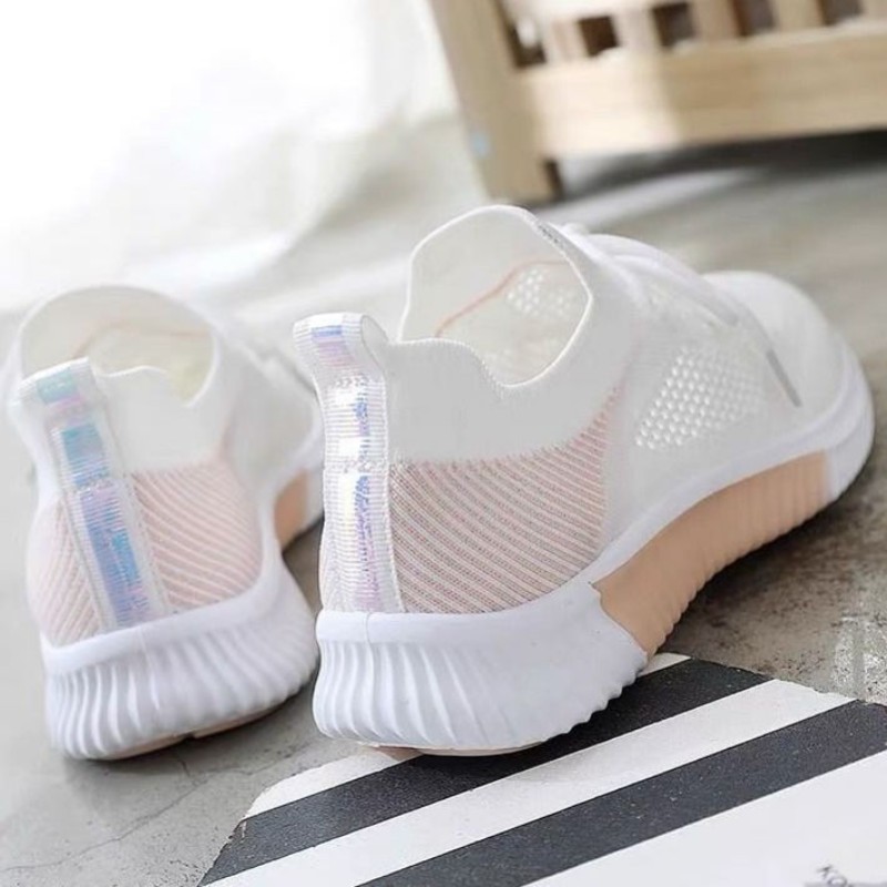 Women's shoes 2021 spring new white breathable sports mesh versatile summer hollow walking flying woven non-slip ladies sneakers