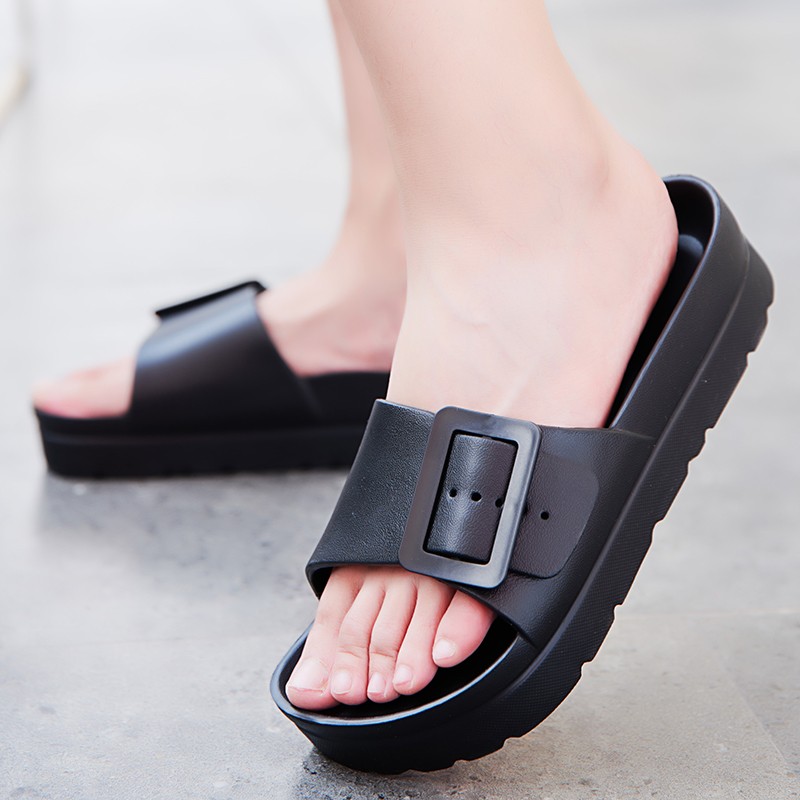 Summer Birkenstock Women's Platform Slippers 2022 Platform Sandals Women's Buckle Casual Shoes Beach Flip Flops Sandalias Mujer