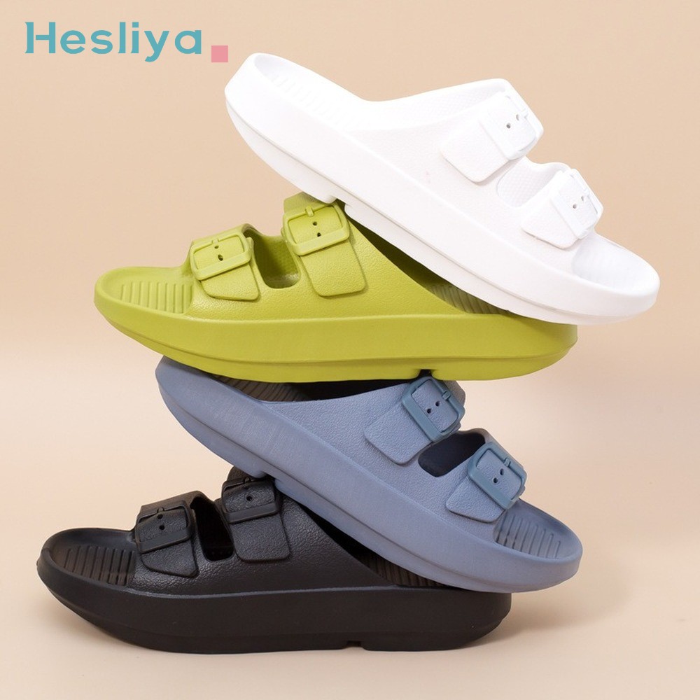 cloud slippers women summer double buckle beach sandals thick platform shoes outdoor couple flip flops cork bottom birkenstock